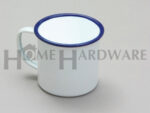 MUG 8CM WHITE ENAMEL 50008