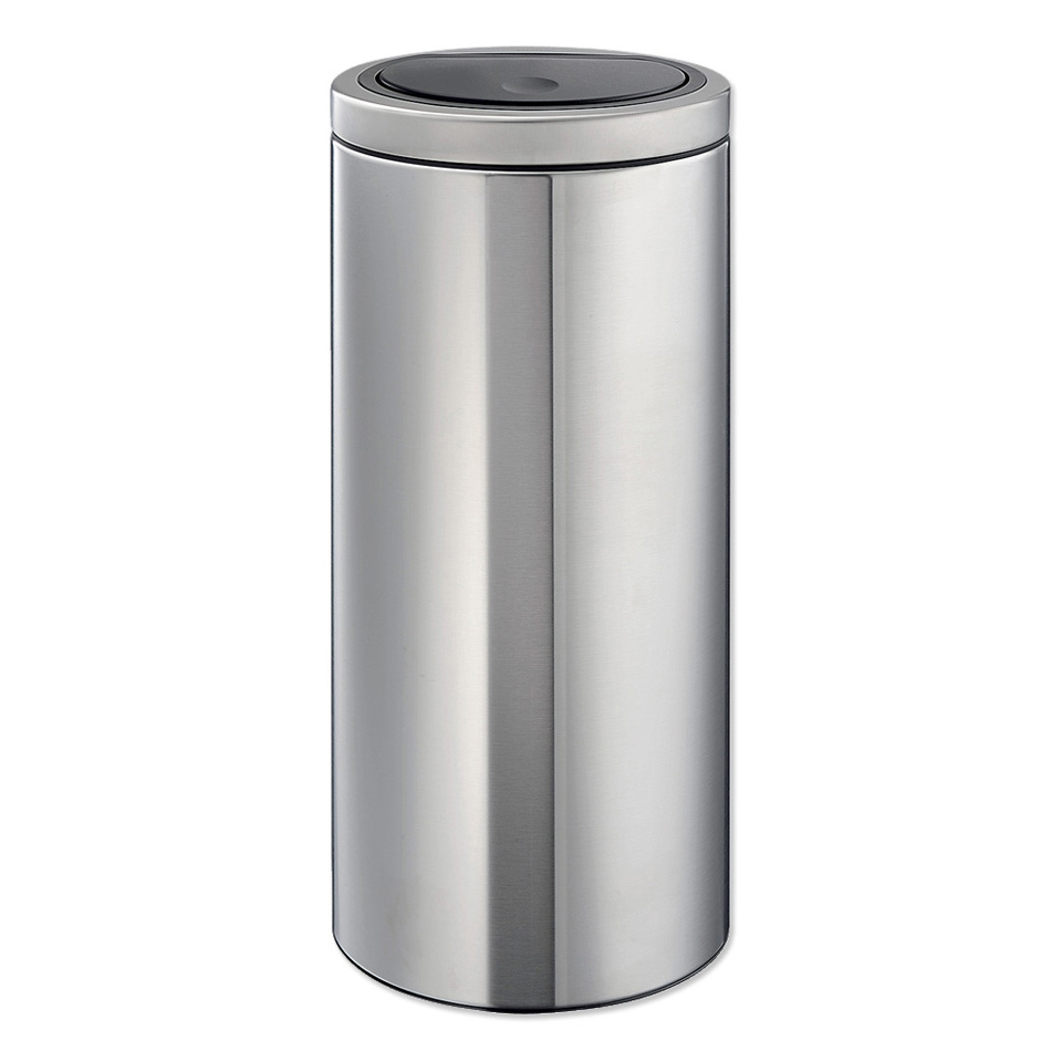 ZPP TOUCH BIN BRILLIANT STEEL 30LTR