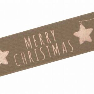 ZDISC RIBBON MERRY CHRISTMAS STARS ROSE GOLD