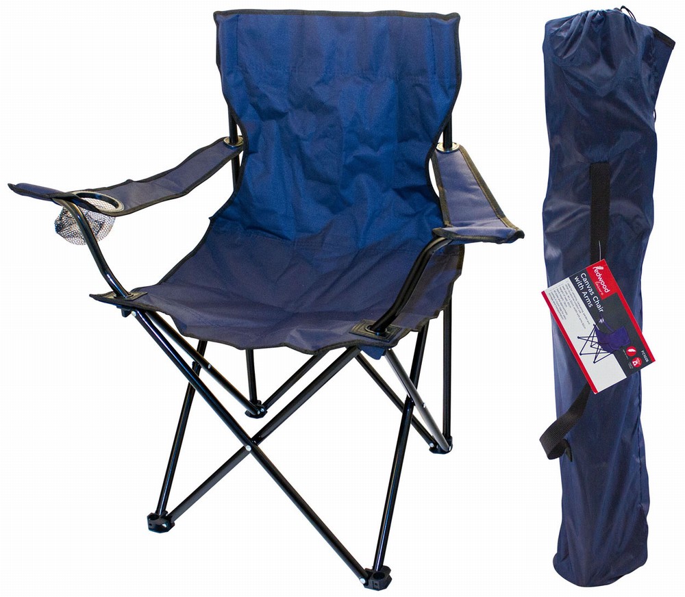 CANVAS FOLDING CHAIR BLUE