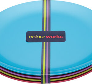BRIGHT MELAMINE SALAD PLATE 4PK