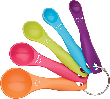 MEASURING SPOON SET PLASTIC (5) KC