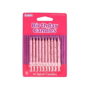 GLITTER CANDLES BLOSSOM PINK