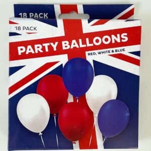 BALLOONS RED/WHT/BLU (PK18)