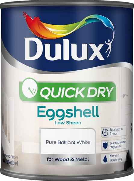QD EGGSHELL PB WHITE 750ML