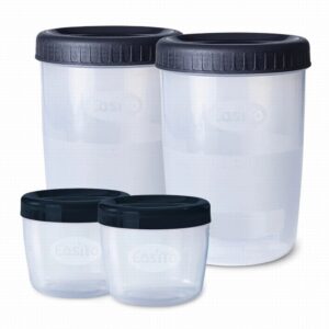 EXTRA 2 JARS & 2 LUNCHTAKERS 1KG BLACK LID