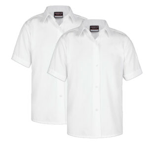 BLOUSE S/S REG FIT WHITE 2PK